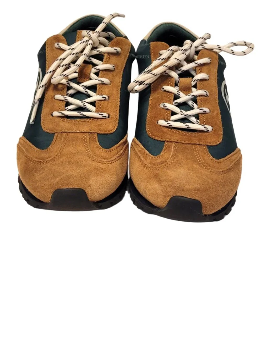 Tory Burch Annie Nylon Suede Runner Sneakers in Botanical Garden/Rhum/Rice Paper